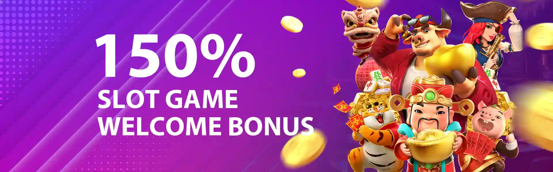 150% slot game welcome bonus